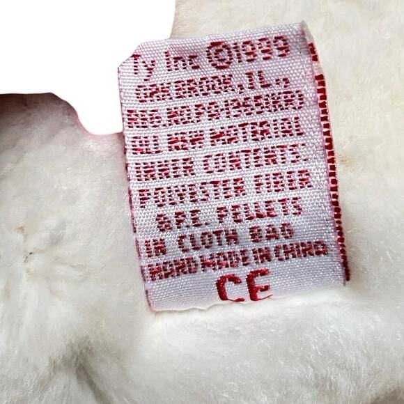 Ty Beannie Buddies White Kitten Cat 1999 Plush - Picture 6 of 7